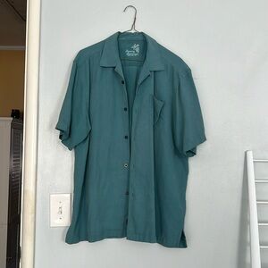 Tommy Bahama Men’s Medium Hawaiian Shirt light teal